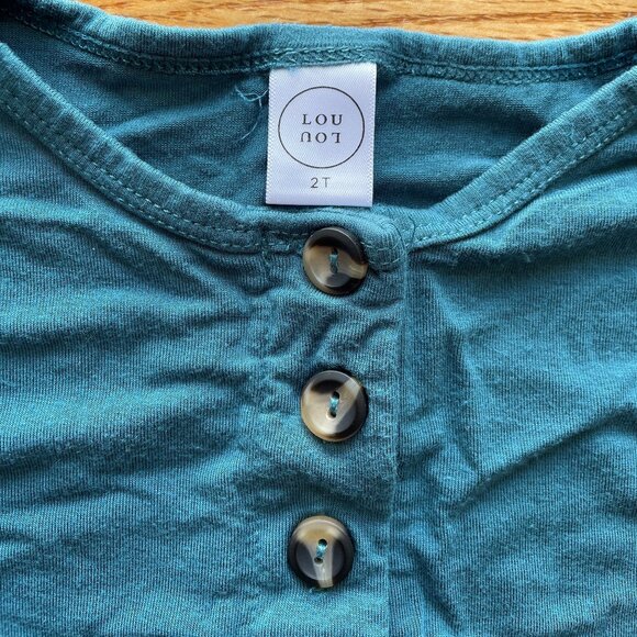 Lou Lou & Company Teal Romper Size 2T - Picture 5 of 6